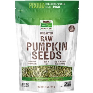Raw Pumpkin Seeds Raw by Now Foods  -  1 lb Seed - 1 of 2