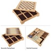 Toy Time 7-in-1 Deluxe Wood Board Game Set - Chess, Checkers, Backgammon, Dominoes, Cribbage, Poker Dice, and Standard 52-Card Deck - 4 of 4