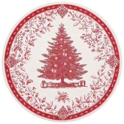 Christmas Tree Area Rug, Washable Non-Slip Holiday Carpet, Soft Nursery Mat for Bedroom, Living Room, Office