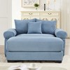 54.3" Oversized Cloud Modular Sectional Couch,Extra-Thick Armrests Good Resilience Cushions Ergonomic Design Premium Soft Corduroy Fabric - 2 of 4