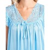 Casual Nights Women's Fancy Lace Neckline Silky Tricot Nightgown - 3 of 4