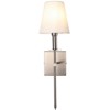 LamQee Wall Sconces Set of 2 Retro Industrial Wall Lamps Bathroom Vanity Sconces Wall Lighting with White Fabric Shades Wall Lights - 3 of 4