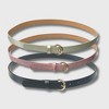 A Little Obsessed 3PK Girl's Skinny Belt – Size 6-12 (Waist Size 18"-22") for Youth - 3 of 4
