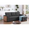 TiramisuBest Modern L-Shaped Lounger Sofa with Hidden Storage, Dark Gray Modular Sectional Couch for Living Room - 2 of 4