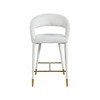 Meridian Furniture,Destiny Cream Fabric Stool - 3 of 4
