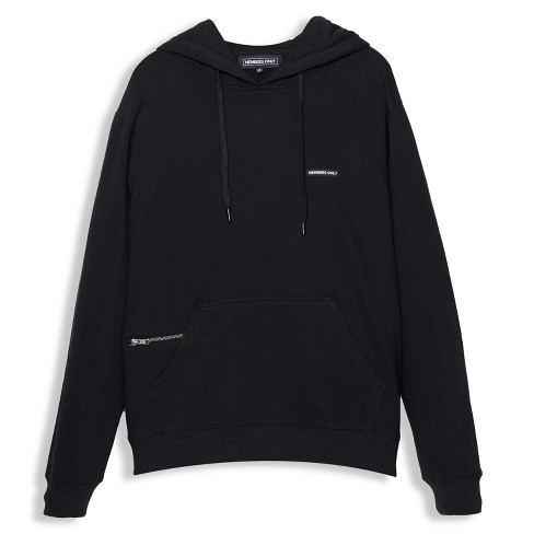 Members Only - Men's Pullover Hooded Sweatshirt -black - Medium : Target