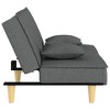 vidaXL Convertible Sleeper Sofa Bed with Adjustable Backrests and Complimentary Pillows, Durable Fabric Construction - 4 of 4
