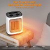 ZAFRO Space Heater Indoor Use Electric Ceramic Space Heater, Portable Heaters Fan for Bedroom with Adjustable Thermostat ,1500W(White) - 2 of 4