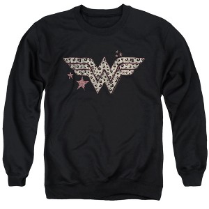 Dc Wonder Woman Leopard Wonder Woman Adult Crewneck Sweatshirt - 1 of 4