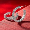 Ross-Simons Sterling Silver Byzantine C-Hoop Earrings - 3 of 4