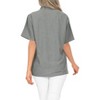 LA LEELA Women's Summer Casual Hawaiian Blouse Shirt Blouses Short Sleeve Button Down Dress Tops Tee Shirts Dresses for Women - 3 of 4