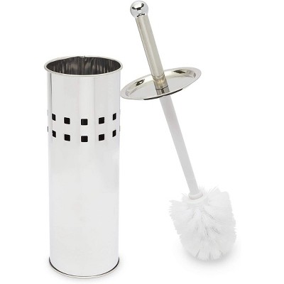 Toilet Brush & Holder Stainless Steel with Long Handle for Bathroom Brand New 