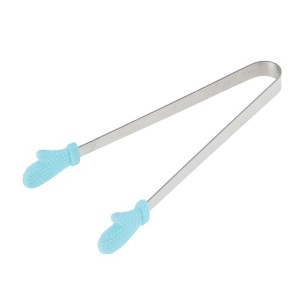 Unique Bargains Pcs Food Tongs Glove-Shaped Ice & Food Tongs Dishwasher Safe Stainless Steel Silicone 5 Inch 1 Pcs - 1 of 3
