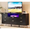 Jojoka Dresser for Bedroom with 8 Drawers, 65" TV Stand with LED Lights & Power Outlet - 3 of 4
