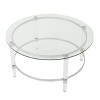 CAVINAS Coffee Tables for Living Room Clear Tempered Glass Rectangle Coffee Table for Apartments Offices - 2 of 4