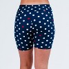 Calypsa Women's Chlorine Resistant High Waisted Mid-Thigh Swim Shorts - 3 of 4