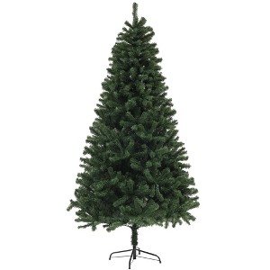 TopComfy Christmas Tree Stand 7.5FT Auto Open Tree with 1346 Branch Tips for Holiday Decor, Green, 49.2"*49.2"*88.6" - 1 of 4