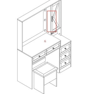 Rattan Nightstands, Side Table with Tempered Glass Tabletop, Modern Night Stand with Two Doors and Steel Frame, End Tables with Open Storage - 1 of 1