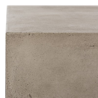 Gargon Dark Gray Concrete Square Coffee Table with Casters