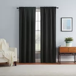 1pc 42"x63" Blackout Braxton Thermaback Window Curtain Panel Black - Eclipse