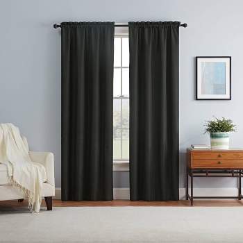 1pc 42"x95" Blackout Braxton Thermaback Window Curtain Panel Black - Eclipse