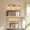 DORESshop 24 in. 3-Light Chrome Modern Globe Vanity Light for Bathroom with Clear Glass Shades - 4 of 4
