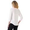 Rekucci Women’s Ultra Soft 3/4 Sleeve Tunic with Chic Front Zipper – Stylish, Comfortable Top for Work or Casual Wear - 3 of 4