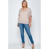 Slickblue Women's Knit Top, Flowy Fit, Short Sleeve Tee, Effortless Casual Style, Olive, 1XL - 3 of 4