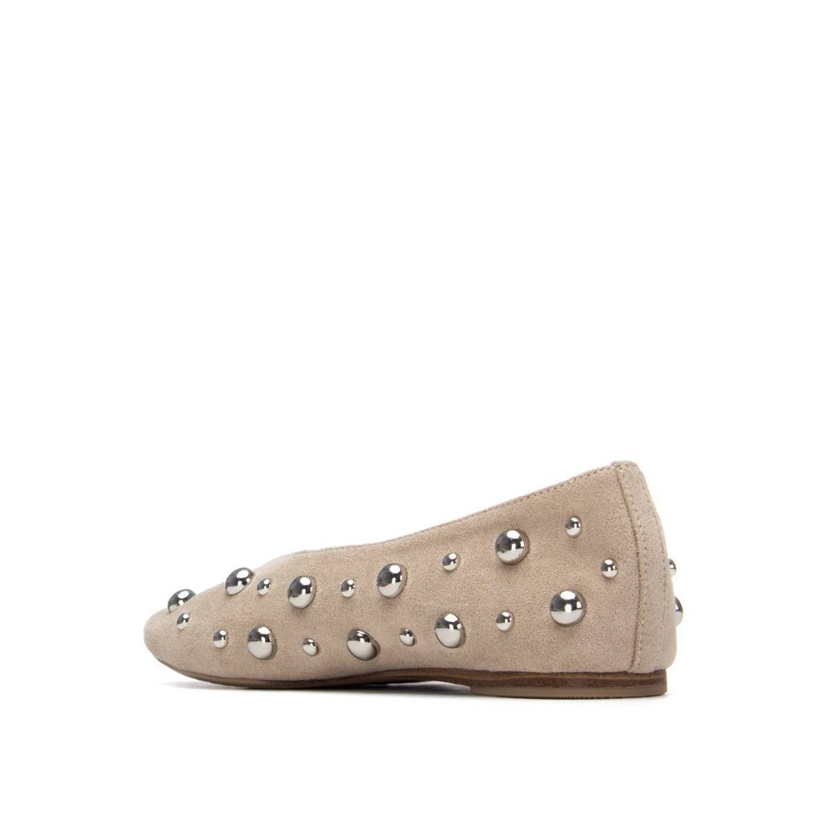 Обувь XTI Women's Suede Studded Ballet Flats 145283 Taupe 6 — фото 3