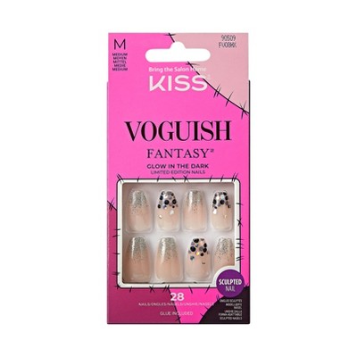 Kiss Products Voguish Fantasy Fake Nails - Scaredy Cat - 31ct : Target