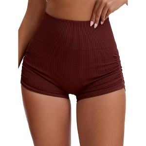 INSPIRE CHIC Women's High Waist Slimming Waist Butt Lifter Control Panties Workout Sport Running Short - 1 of 4