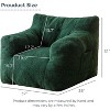 MAXYOYO Faux-Shearling Bean Bag Chair, Boucle Tufted Bean Bag Couch, Living Room Lazy Bean Bag Chair for Adults Kids, Green - 2 of 4