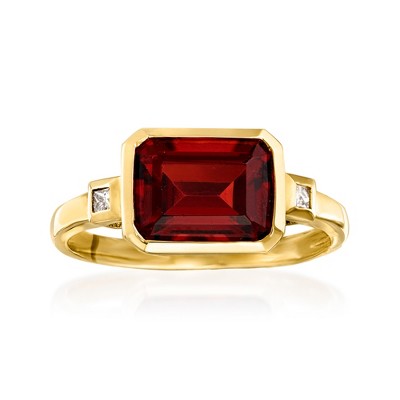 Ross-Simons 2.90 Carat Garnet Ring in 14kt Yellow Gold