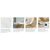 Dexmalle Modern White and Gold Faux Marble Entryway Narrow Sofa Table with Geometric Metal Base - 4 of 4