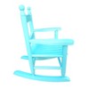 Yinvani Blue Children's Solid Wood Rocking Chair - 3 of 4