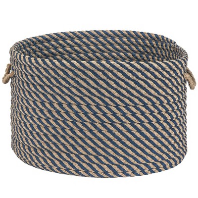 Colonial Mills Cabana Basket - Blue 15"x15"x12"  100% Polypropylene Round