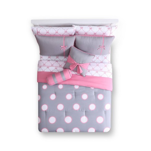 pink and grey comforter sets