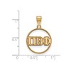 Black Bow Jewelry 14k Yellow Gold Plated Sterling Silver Pi Beta Phi Greek Life Medium Pendant - 2 of 3