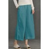 ECUPPER Womens Cotton Cropped Pants Loose Fit Wide Leg Capri Casual Plus Size Elastic Waist Trousers - 3 of 4