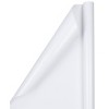 JAM PAPER Bright White Glossy Gift Wrapping Paper Roll - 2 packs of 25 Sq. Ft.: Thick Solid White for All Occasions - 3 of 4