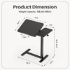 Lyngins Adjustable Tilting Overbed Desk, Height-Adjustable Computer Desk with 360° Swivel Wheels, Stable Office Desk, Mobile Rolling Laptop Desk - 2 of 4