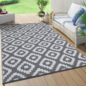 coucheta Outdoor Rugs for Patio, Waterproof,  Reversible, Plastic Straw Rugs, Camping Outdoor Carpet for RV Deck Balcony Porch Picnic Beach Decor - 1 of 4