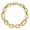 Black Bow Jewelry Italian 10mm Oval Link Chain Bracelet in 14k Yellow Gold, 7.5 Inch - 4 of 4