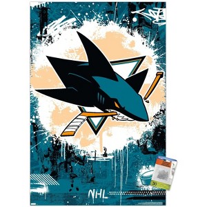 Trends International NHL San Jose Sharks - Maximalist Logo 23 Unframed Wall Poster Prints - 1 of 4