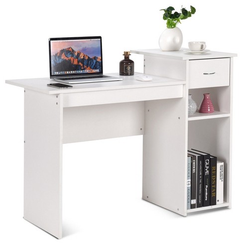 Costway Computer Desk Pc Laptop Table W/ Drawer And Shelf Home Office ...