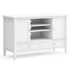 47" Solid Wood Transitional Style TV Media Stand with Cord Management, Shaker Style Doors and Bottom Drawers for Living Room and Bedroom - 1 of 4