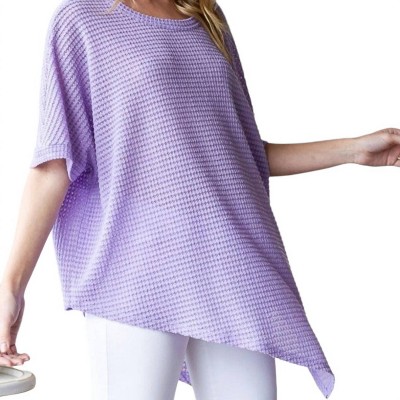 Women's Short Sleeve Asymmetrical Top - HEIMISH USA