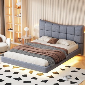 CAVINAS Full Bed Frame with Rabbit-Shaped Headboard, Drawers and Bed-End Storage Pocket,Twin Bed Frames For Kids，Easy Assembly - 1 of 4