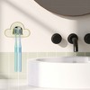 Unique Bargains Bathrooms Wall Mounted Toothbrush Holder 4.33"x2.56" - 3 of 4