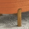 GlasFlength Ottomans and Benches Portable Oval Storage Bench with Rubber Wood Legs Fashion Design for Living Spaces, Orange, 46.65"*18.11"*7.88" - 3 of 4